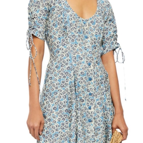 Free People Blue Floral Mini Dress - Picture 2 of 10